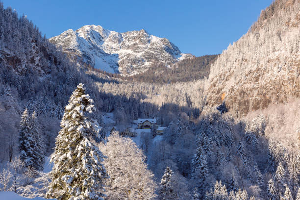 Snow in alpine Valleys