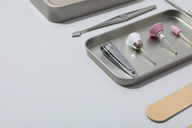 istock Concept of nail art, tools for pedicure and manicure 2185843201