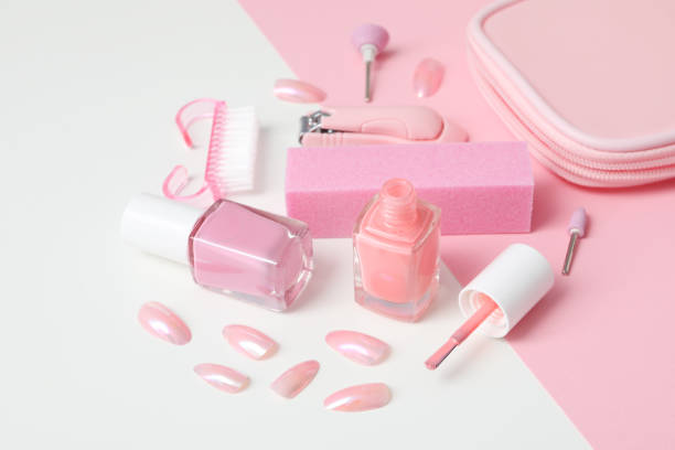 istock Concept of nail art, tools for pedicure and manicure 2185843264