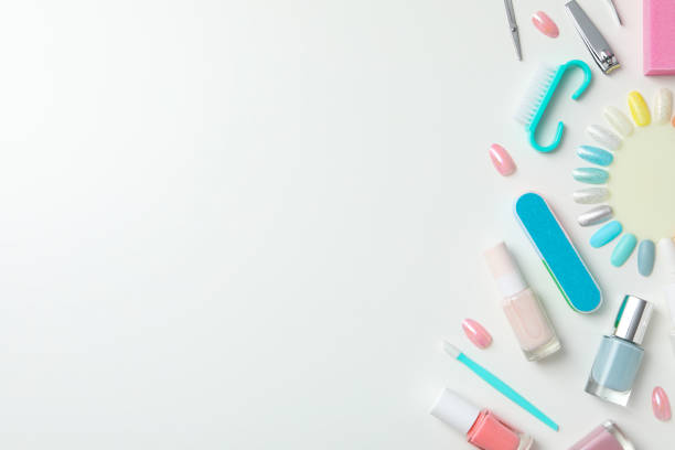 istock Concept of nail art, tools for pedicure and manicure 2185843368