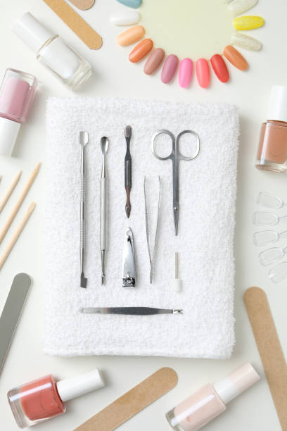 istock Concept of nail art, tools for pedicure and manicure 2185843502