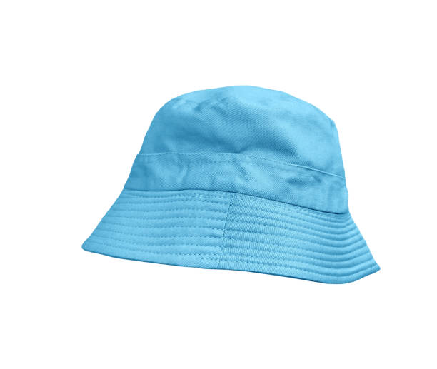 istock Blue bucket hat isolated on white background. 2185846296
