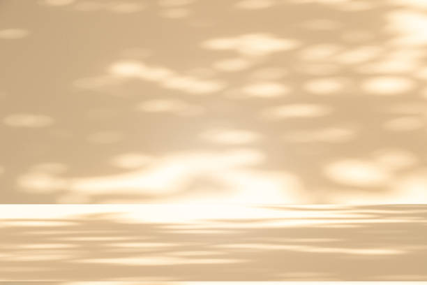istock Studio style background wall decoration presentation uses white and beige tones. with shadows cast from a nearby window, concept creating a decorative 2185852110