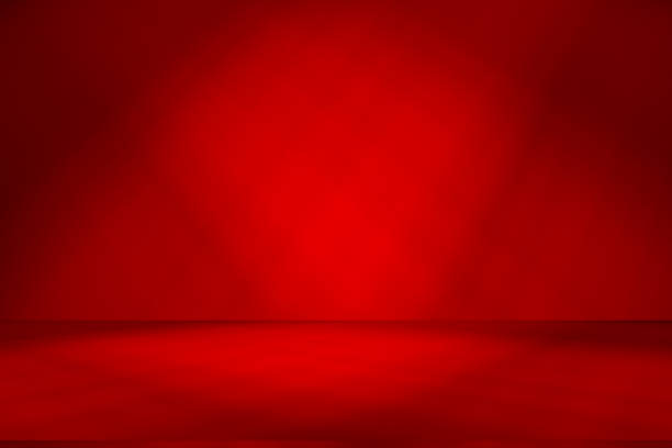 istock Wall interior background, studio and backdrops show products.with shadow from window color red . background for text insertion and presentation product 2185852233