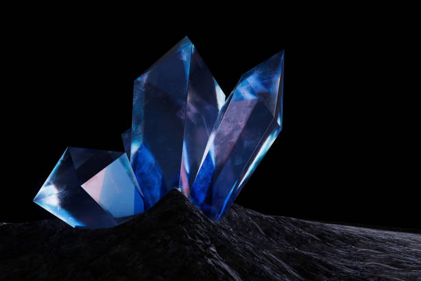 istock A blue crystal formation on a rocky surface 2185861052