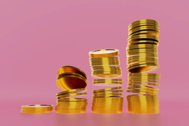 istock A stack of gold coins with one of them being open 2185861087