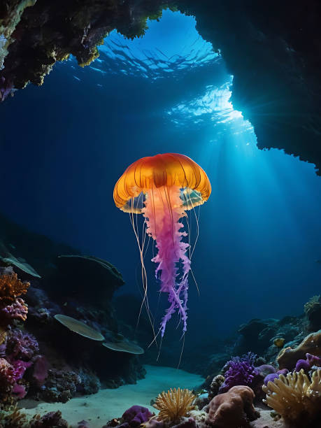 istock Amazing jellyfish in the ocean 2185861978