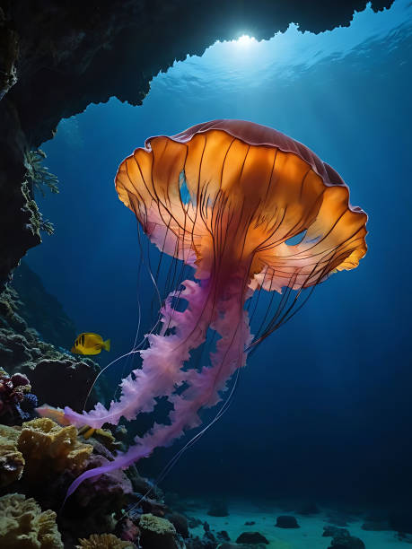 Amazing jellyfish in the ocean
