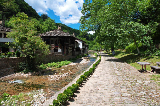 Gabrovo, Bulgaria - 15 Jul 2015: Ethnographic museum in Gabrovo village, Bulgaria