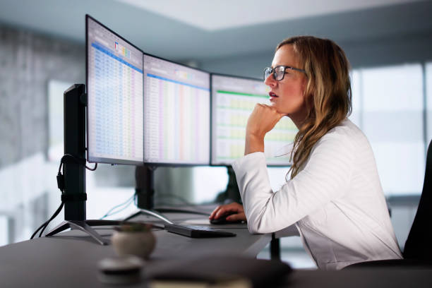 istock Unhappy Medical Doctor Doing Spreadsheet Codes 2185872812