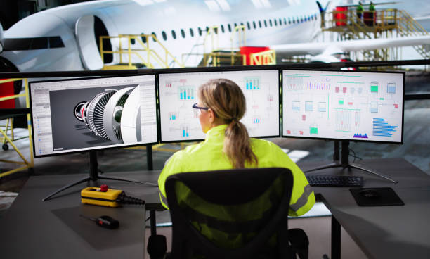 istock Aircraft Maintenance And Repair. 3D Software 2185872821