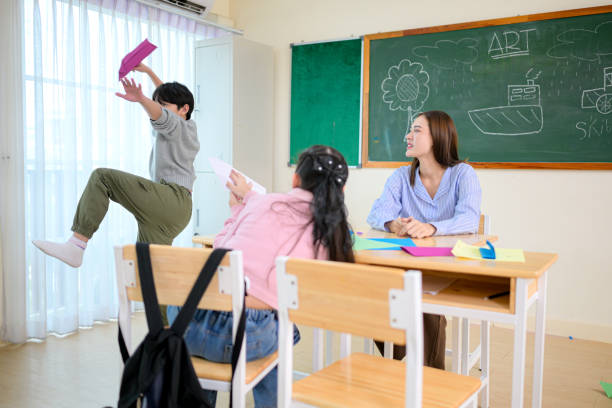 istock Creativity Class, Teacher and students in the art classroom 2185873547