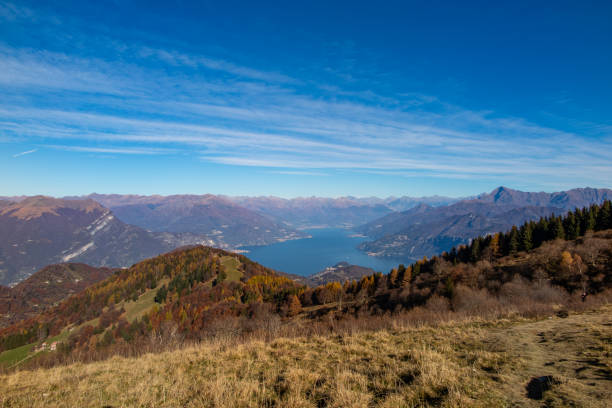 Landscape of Lake Como from San Primo mountain