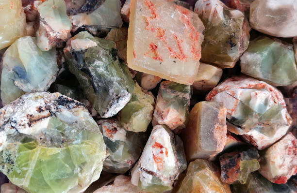 istock natural green opal minerals (prasopal) 2185875635