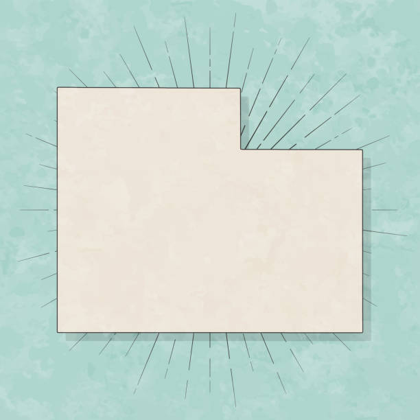 Map of Cottonwood County - Minnesota, in a trendy vintage style. Beautiful retro illustration with old textured paper and light rays in the background (colors used: blue, green, beige and black for the outline). Vector Illustration (EPS file, well layered and grouped). Easy to edit, manipulate, resize or colorize. Vector and Jpeg file of different sizes.