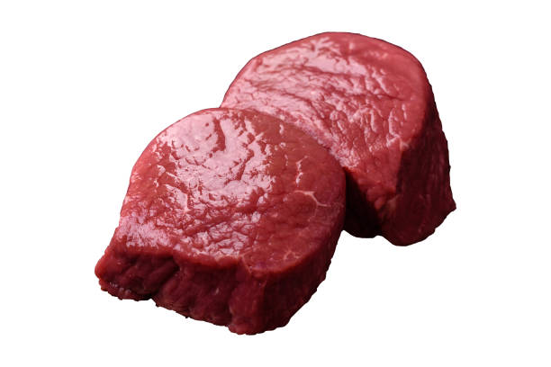 istock Raw beef eye steak round with salt, spices and herbs 2185877556
