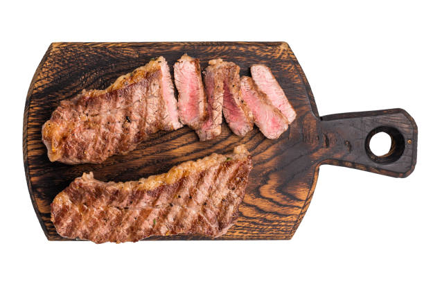 istock Grilled Tri Tip Steak from Black Angus beef meat  isolated on white background 2185879509