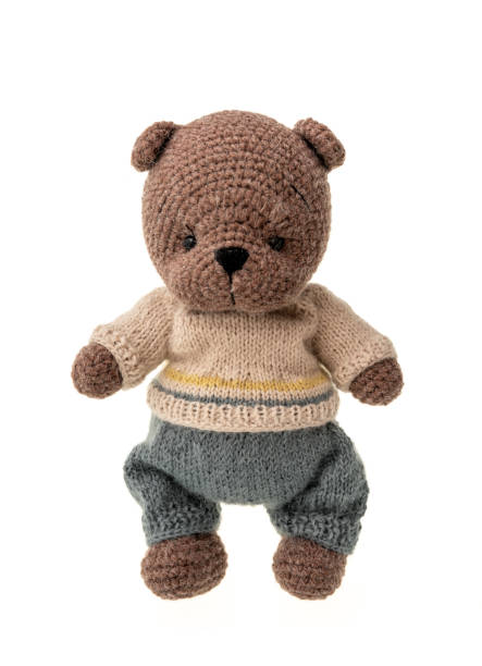 istock Handmade crocheted bear toys, stuffed toy amigurumi. 2185881321