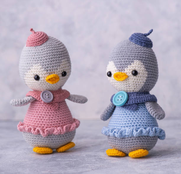 istock Handmade crocheted penguins, amigurumi, stuffed toys. 2185881430