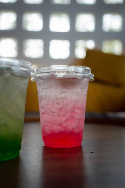 istock Strawberry Italian soda with ice. 2185887329