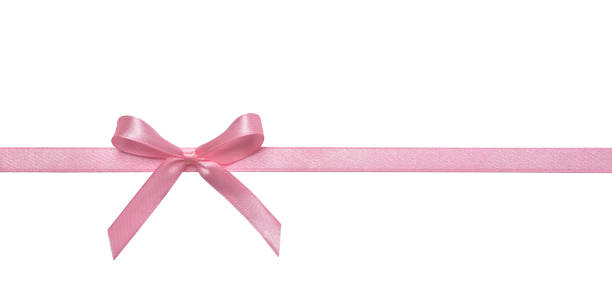 istock Beautiful pink bow isolated on white background 2185887982