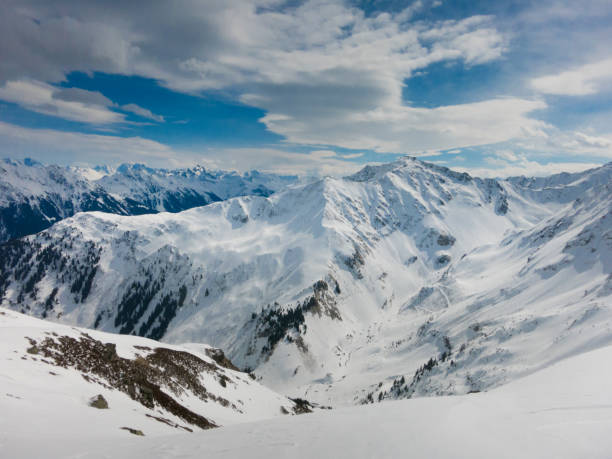 Mountain winter idyll in the alps of austria