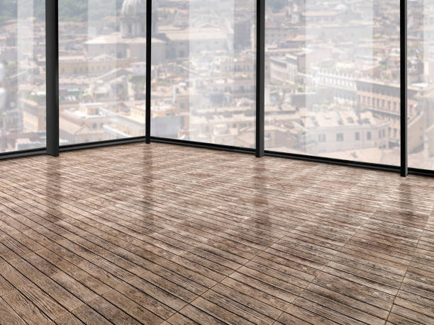 istock Single shot photo of an empty room with a large window 2185891737