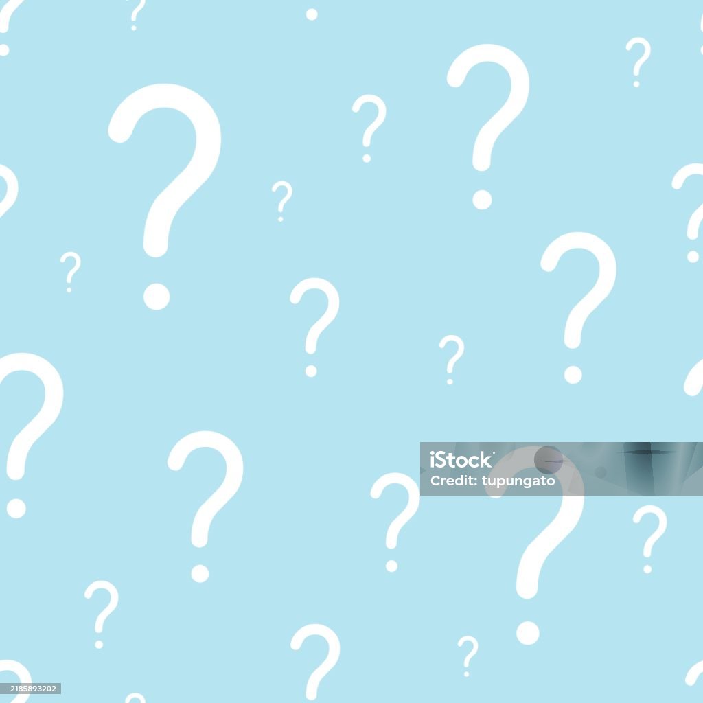 Question Mark Blue White Pattern Stock Illustration - Download Image ...