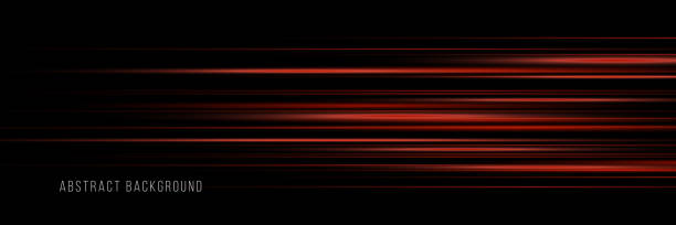 istock Particle motion effect. Magic of moving fast lines. Red special effect, speed line. Laser beams, horizontal light rays. Glowing flare spark and flash lights. Luminous trail. Vector 2185896661