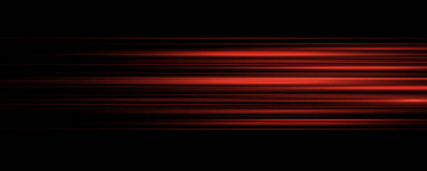 istock Particle motion effect. Magic of moving fast lines. Red special effect, speed line. Laser beams, horizontal light rays. Glowing flare spark and flash lights. Luminous trail. Vector 2185896673