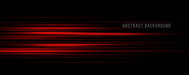 istock Particle motion effect. Magic of moving fast lines. Red special effect, speed line. Laser beams, horizontal light rays. Glowing flare spark and flash lights. Luminous trail. Vector 2185896769