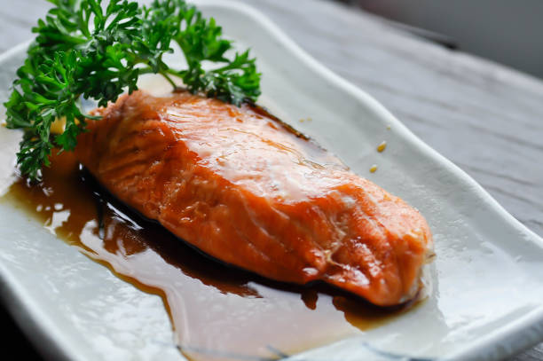 istock grilled salmon , salmon steak 2185898125