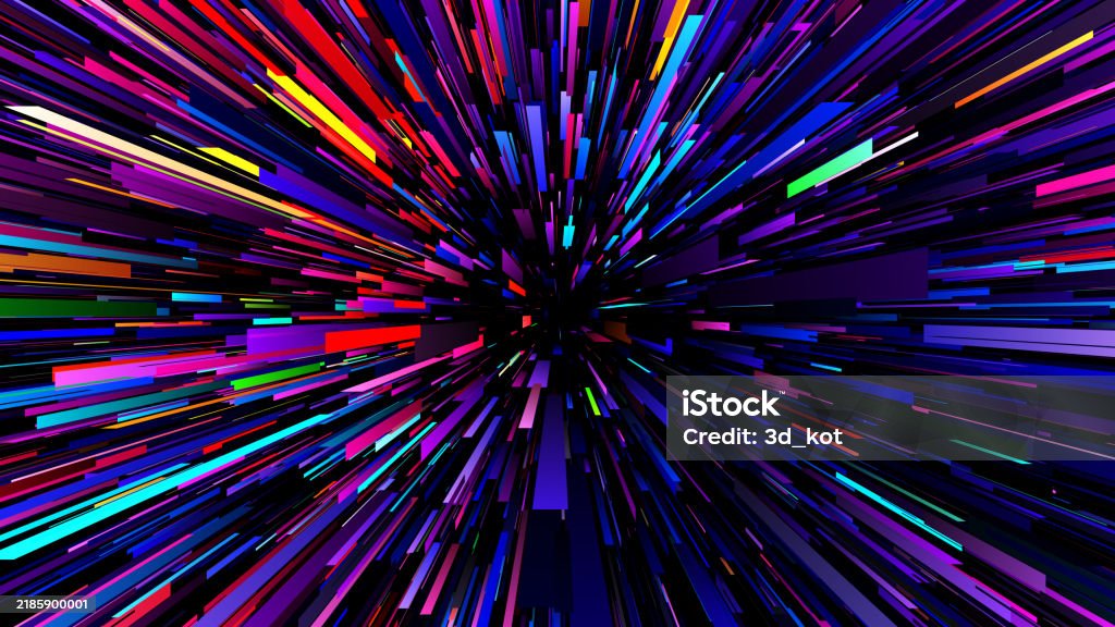 Rectangular Tone Burst Dynamic Explosion Of Vibrant Rectangular Shapes With Neon Colors ...
