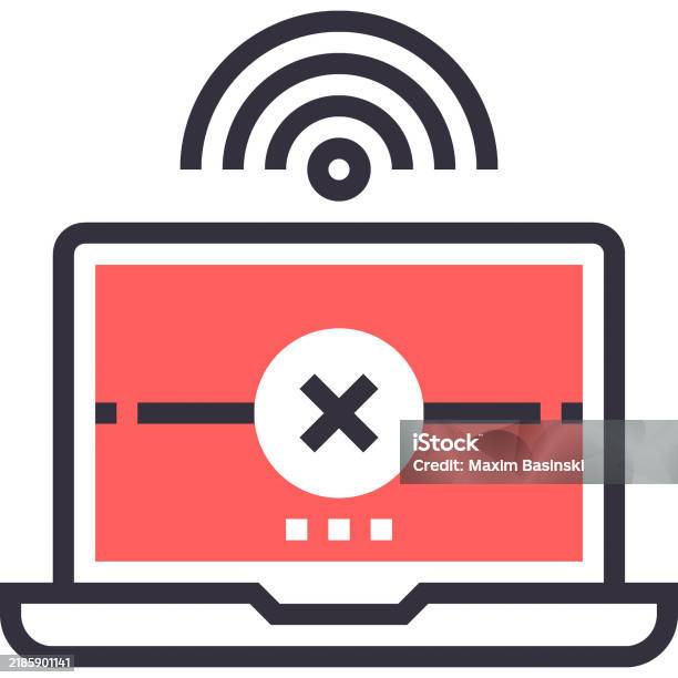 Connection Error Stock Illustration - Download Image Now - Analyzing ...