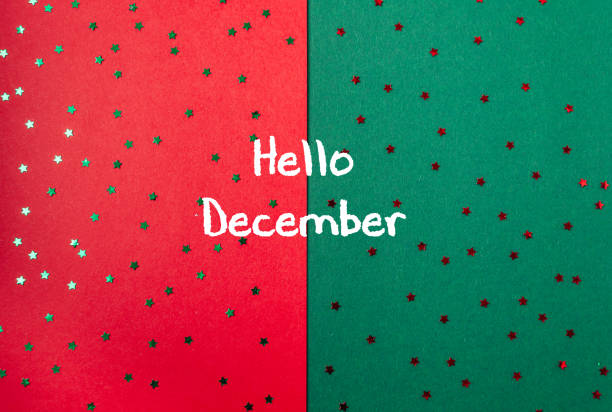 istock Red and green background with stars 2185901489