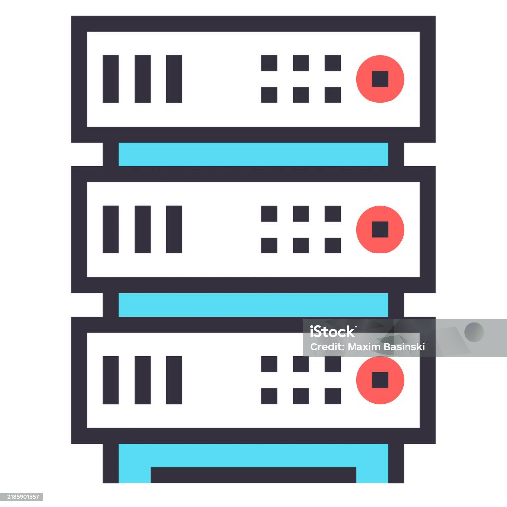 Server Rack Icon Pictogram Server Rack Stock Illustration - Download Image Now - Analyzing, Backup ...