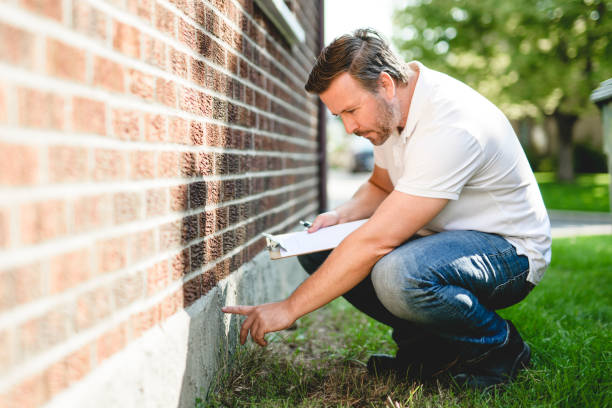 istock inspector or engineer is checking the building structure and house. After the renovate is complete 2185914841