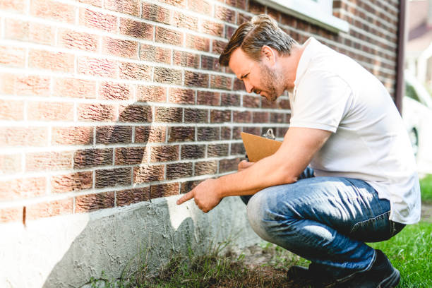 istock inspector or engineer is checking the building structure and house. After the renovate is complete 2185914844