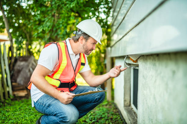 istock inspector or engineer is checking the building structure and house. After the renovate is complete 2185914972