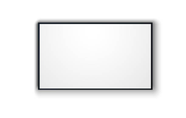 istock TV screen . Modern stylish LED LCD panel. Large computer monitor display mockup.TV template. Vector illustration of a plasma TV monitor on a transparent background. 2185915043