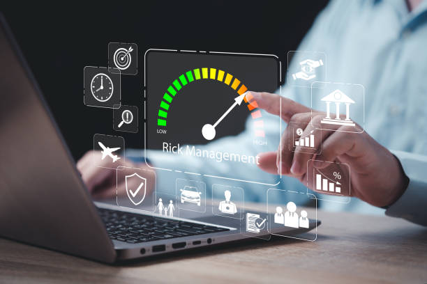 istock Risk assessment and management concept, Businessman use technology risk assessment protection, Analyzing risk management with critical strategy, Business, Financial, Health, Human resource, Insurance 2185915183