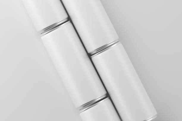istock 250 ml or 8.4 oz  Soda Can, Beer Can, Energy Drink Can White Blank 3D Rendering Mockup 2185915471