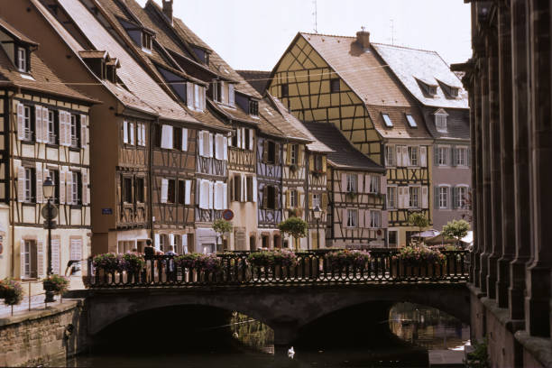 Colmar, Alsace, Grand Est region, France: exterior of typical half-timbered houses