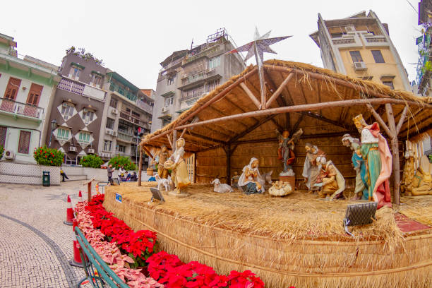Nativity scene in Macau / Macao, China.