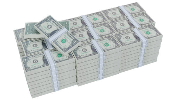 istock A Stack of One  Dollar Bills isolated on white background 2185919566