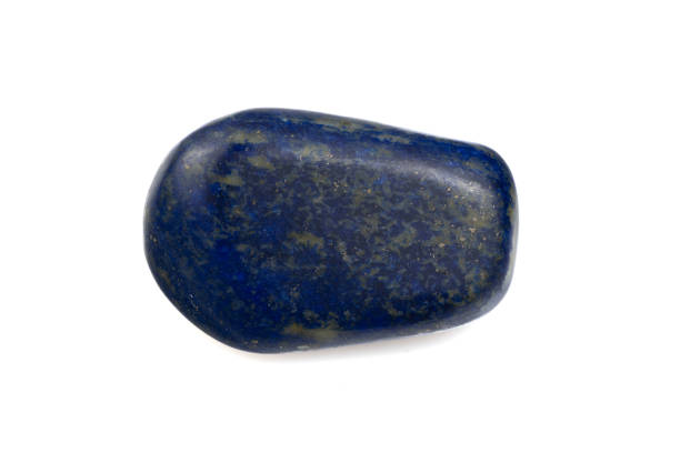 Natural Lapis Lazuli Stone with Polished Surface and Rich Blue Hue.