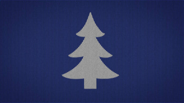 christmas tree pattern on ugly christmas sweater, holiday illustration