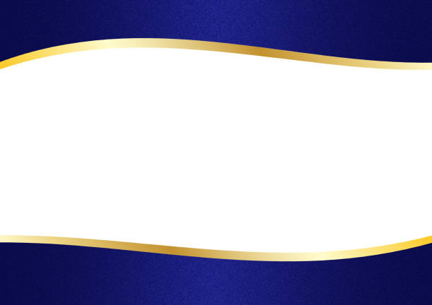 gold and blue luxury frame abstract background