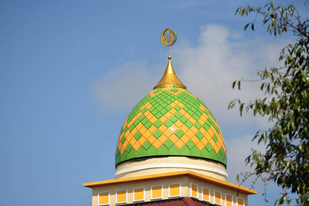 istock Mosque dome design in the countryside of Java 2185927817