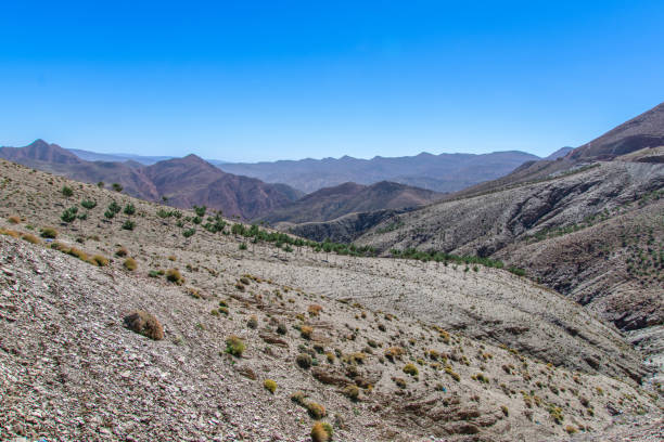Mountainous scenery of Morocco in the southeast of the High Atlas